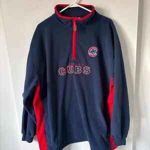 Vintage men’s Lee Navy and Red Men's Chicago cubs quarter zip XL